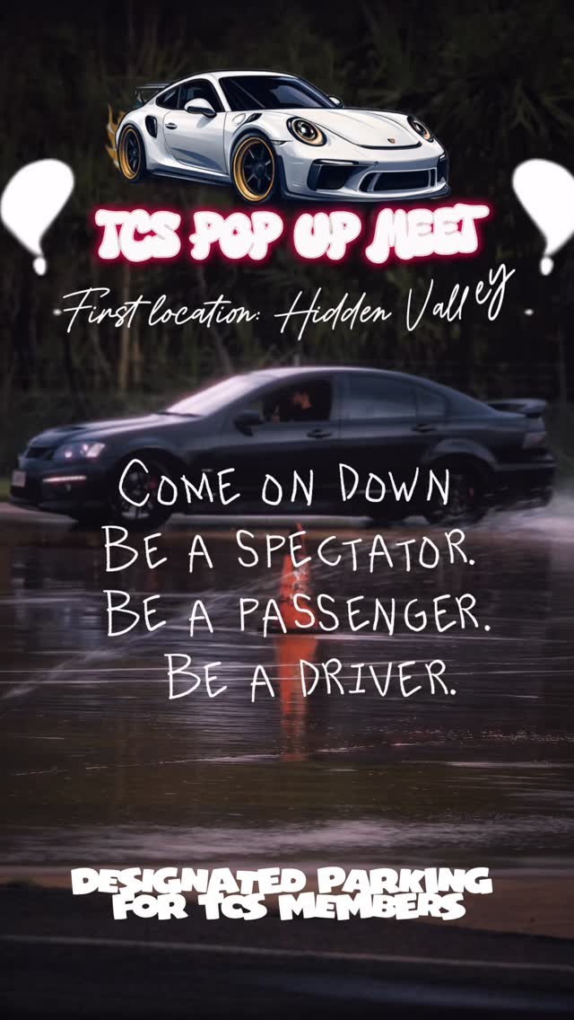 TCS POP UP MEET — JDM/Muscle car meet in Darwin, NT on Friday 27 February 2026