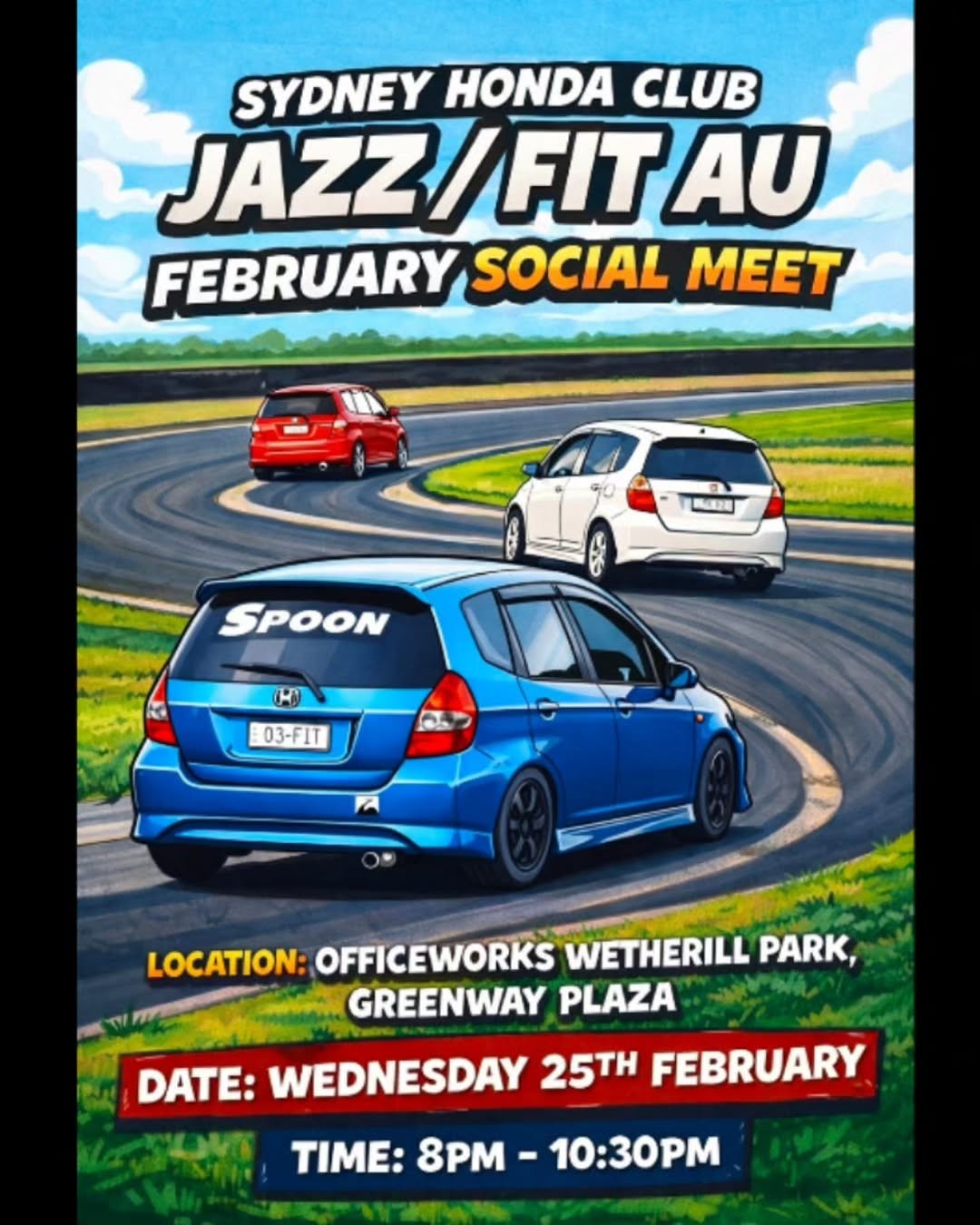 Jazz / Fit AU February Social Meet — JDM car meet in Sydney, NSW on Wednesday 25 February 2026