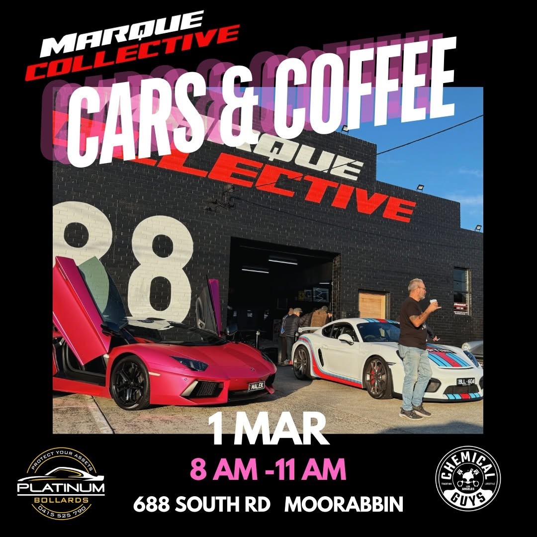 Cars & Coffee — Euro/Exotic car meet in Melbourne, VIC on Sunday 1 March 2026