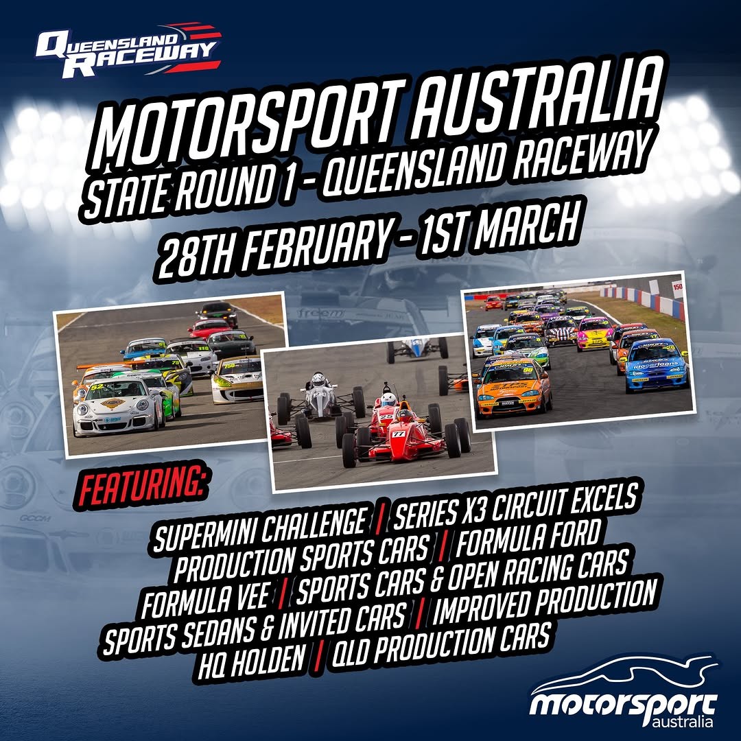 Motorsport Australia State Round 1 — spectator event in Brisbane, QLD on Saturday 28 February 2026