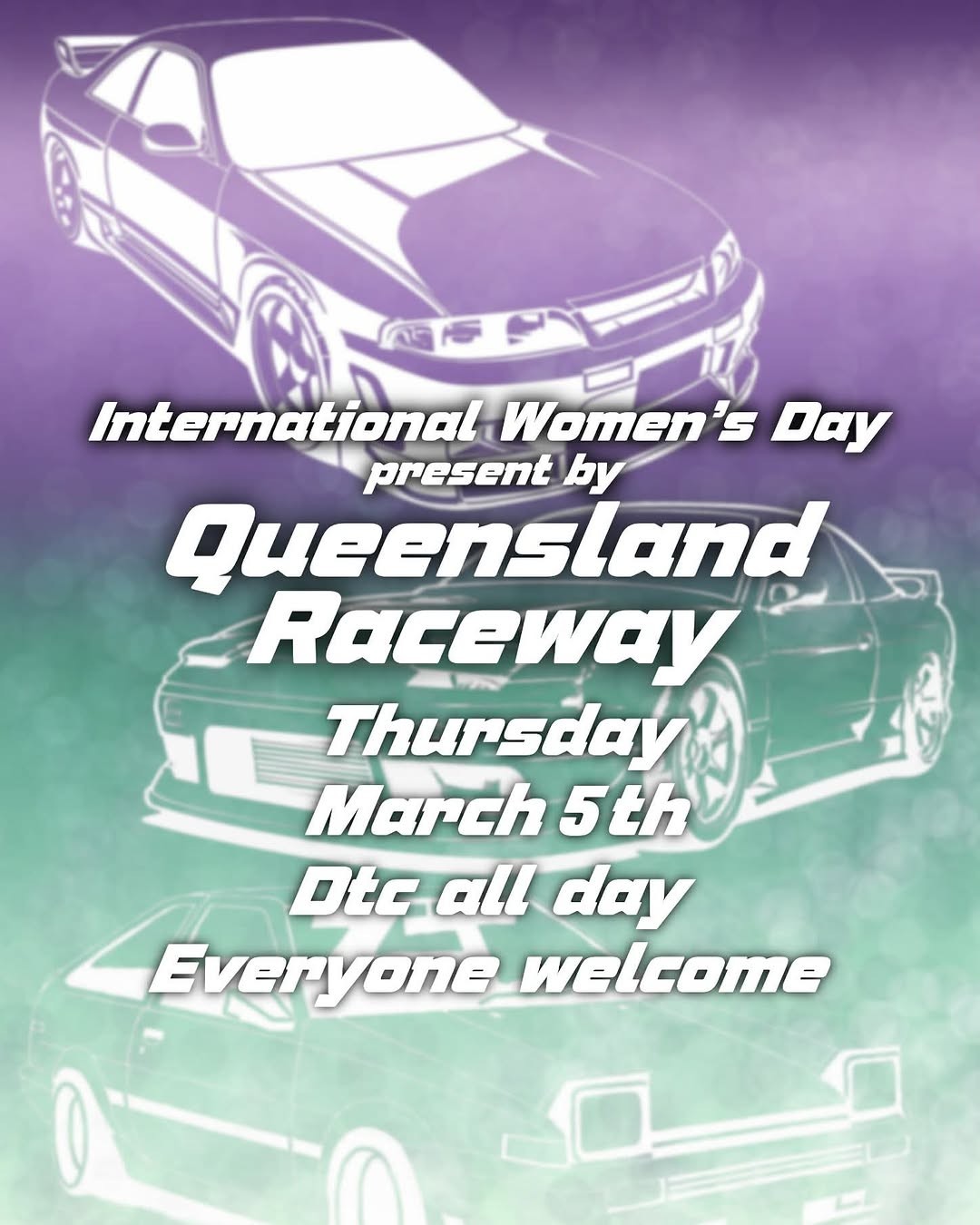 International Women's Day Give to Gain — track day in Brisbane, QLD on Thursday 5 March 2026
