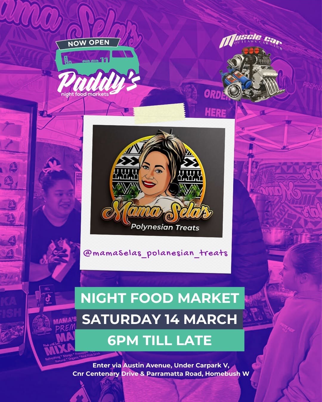 Paddy's Night Food Market — Muscle/JDM car meet in Sydney, NSW on Saturday 14 March 2026