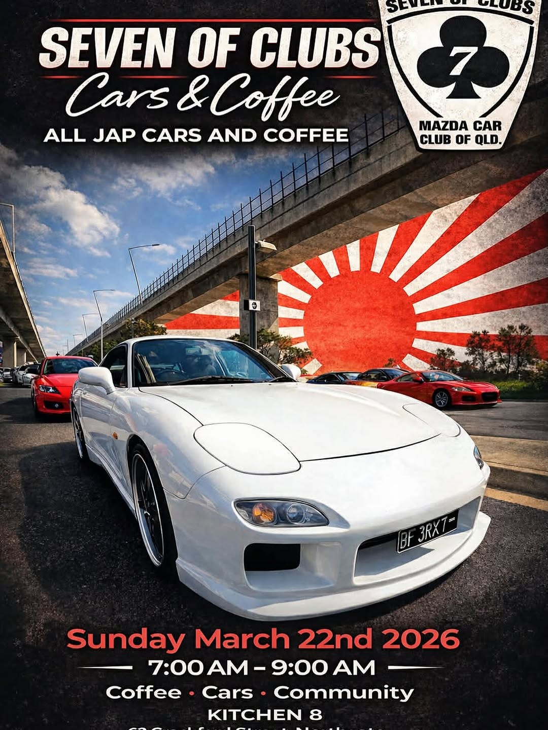 Cars & Coffee — JDM car meet in Brisbane, QLD on Sunday 22 March 2026