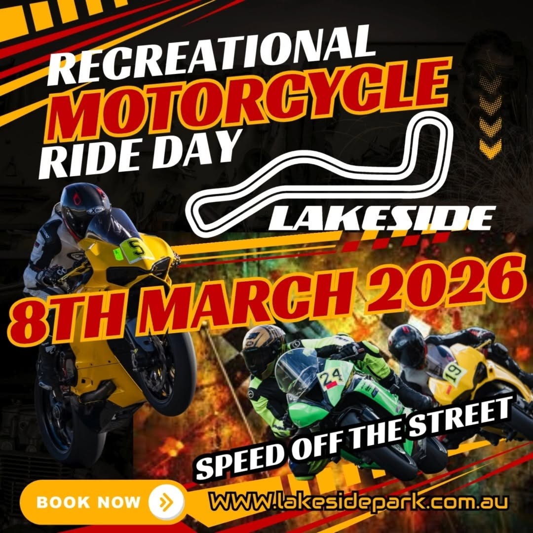 Recreational Motorcycle Ride Day — track day in Brisbane, QLD on Sunday 8 March 2026