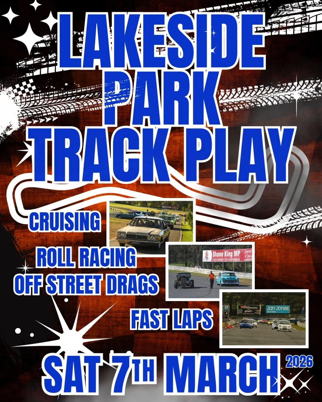 Lakeside Park Track Play — Muscle track day in Brisbane, QLD on Saturday 7 March 2026