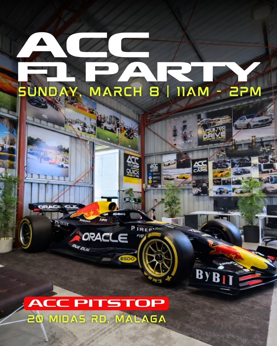 ACC F1 PARTY — Exotic car meet in Perth, WA on Sunday 8 March 2026
