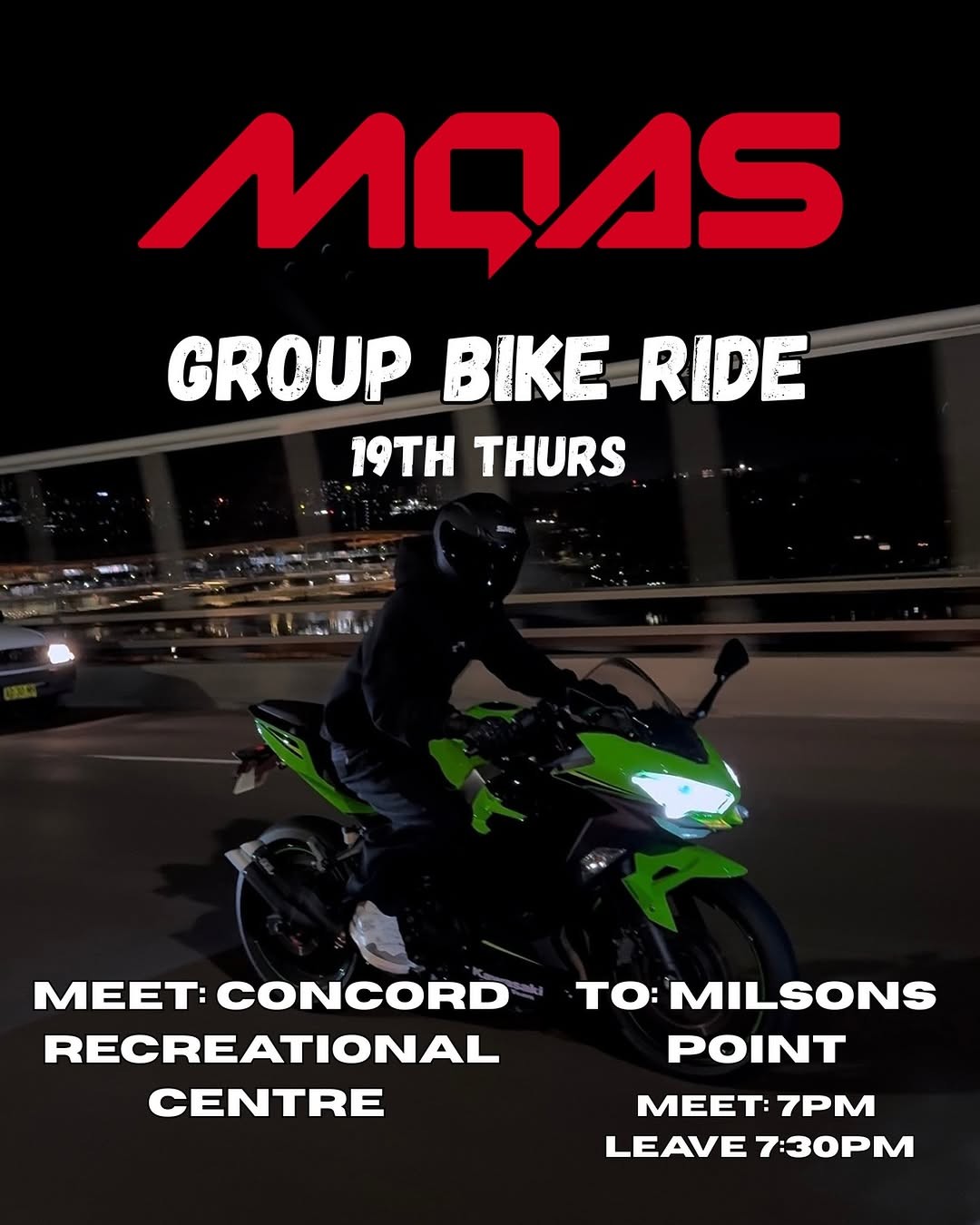 Group Bike Ride — car meet in Sydney, NSW on Thursday 19 March 2026