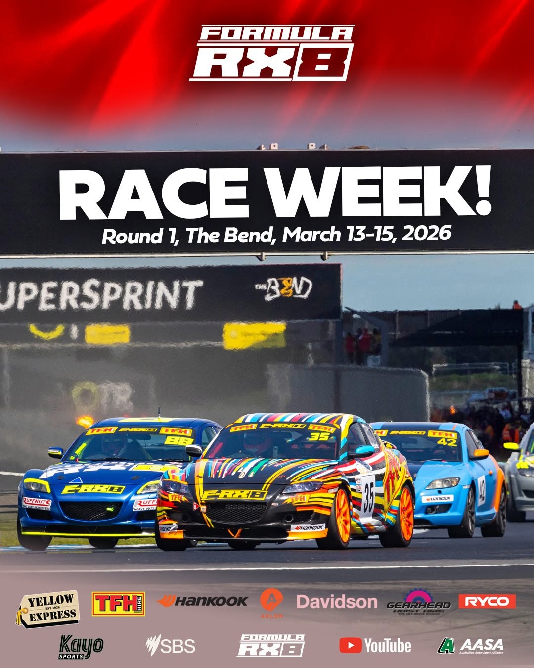Formula RX-8 Race Week - Round 1 — JDM spectator event in Adelaide, SA on Friday 13 March 2026