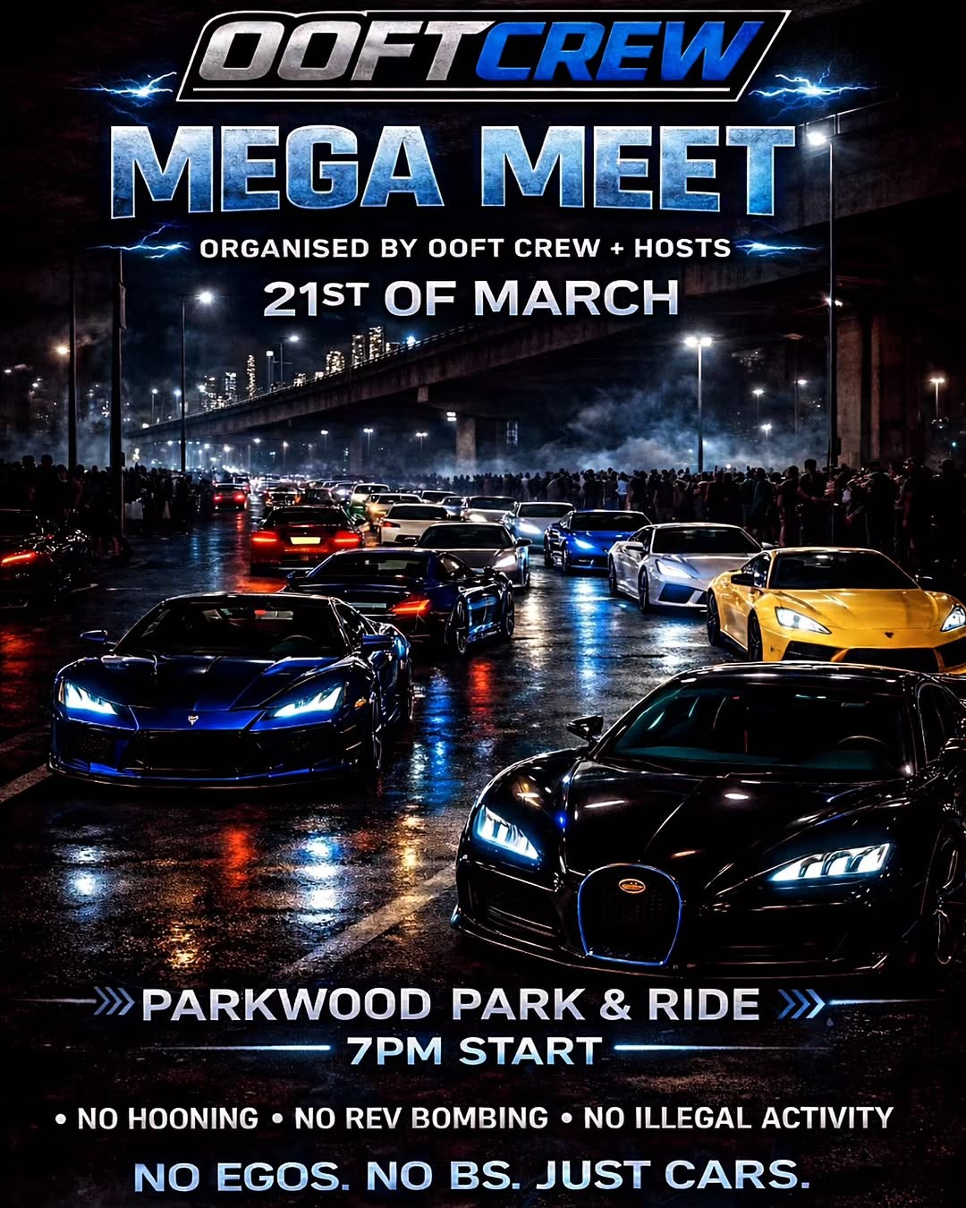 OOFTCREW MEGA MEET — Euro/Exotic car meet in Brisbane, QLD on Saturday 21 March 2026