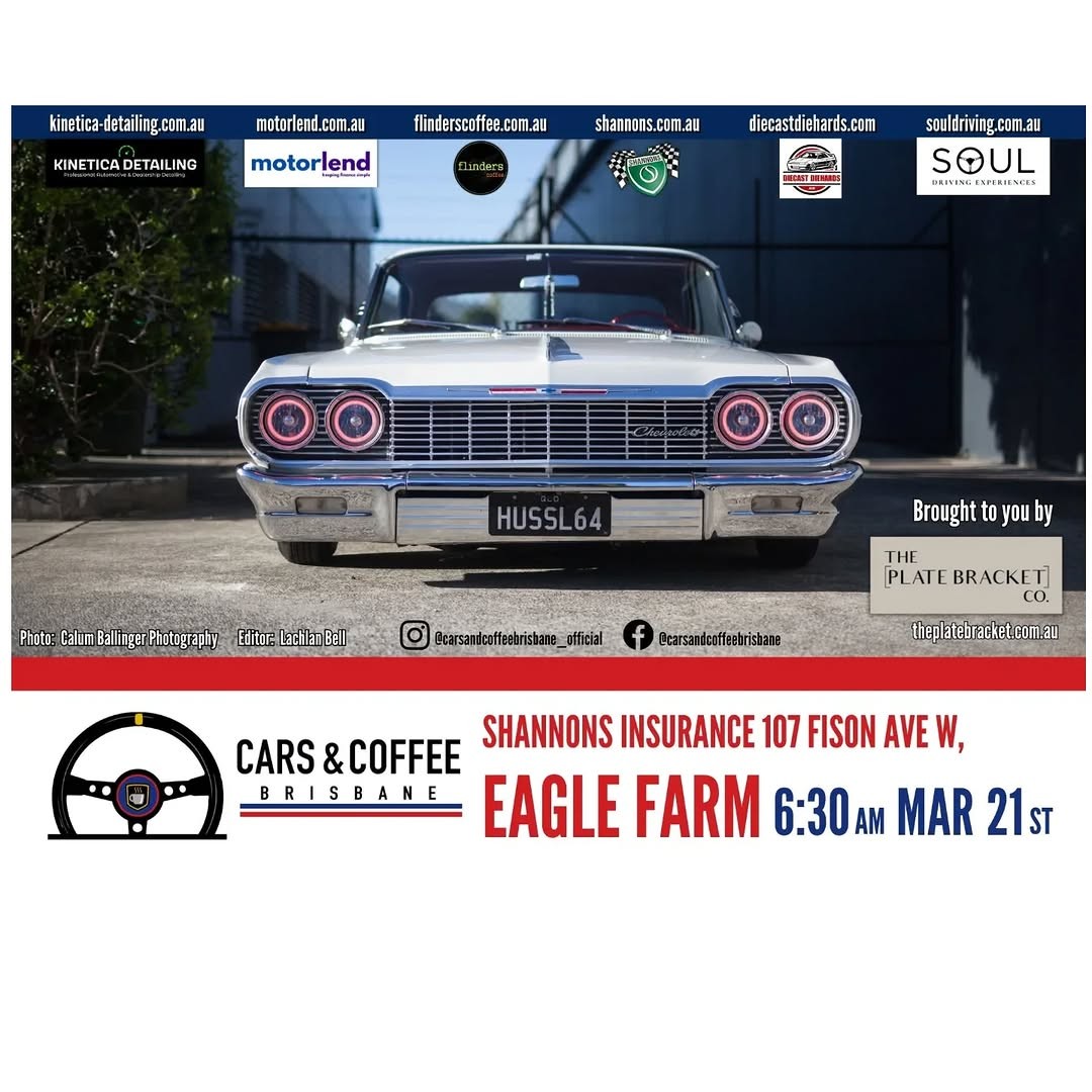 Cars & Coffee Brisbane — car meet in Brisbane, QLD on Saturday 21 March 2026