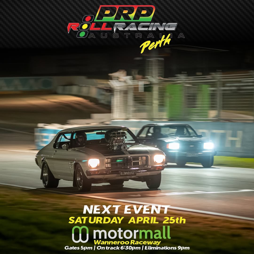 PRP Roll Racing Perth — JDM/Muscle track day in Perth, WA on Saturday 25 April 2026