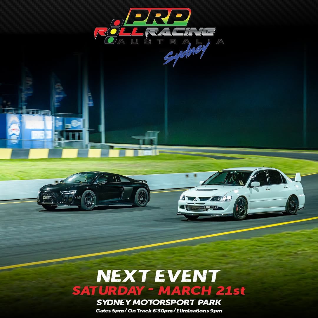 PRP Roll Racing Sydney — JDM/Muscle track day in Sydney, NSW on Saturday 21 March 2026