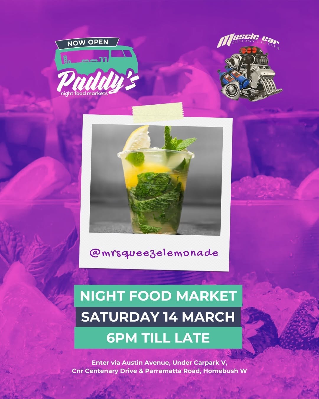 Paddy's Night Food Markets — Muscle/JDM car meet in Sydney, NSW on Saturday 14 March 2026
