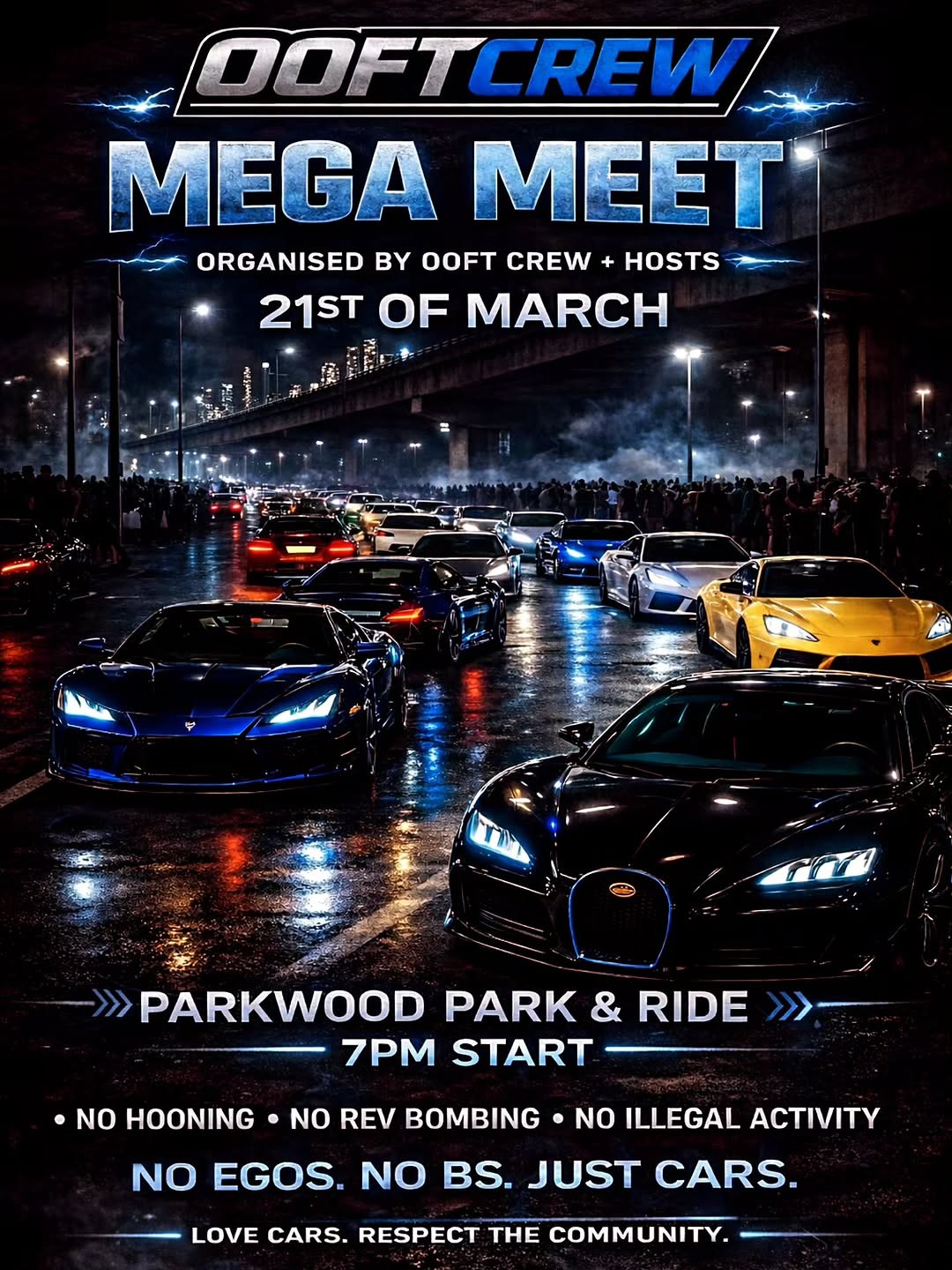 Ooft Crew Mega Meet — car meet in Brisbane, QLD on Saturday 21 March 2026