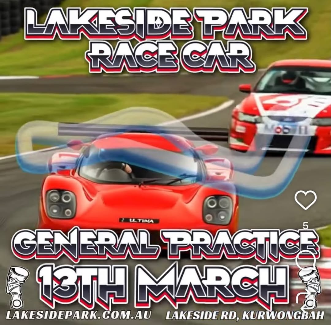 Lakeside Park Race Car General Practice — Muscle track day in Brisbane, QLD on Friday 13 March 2026