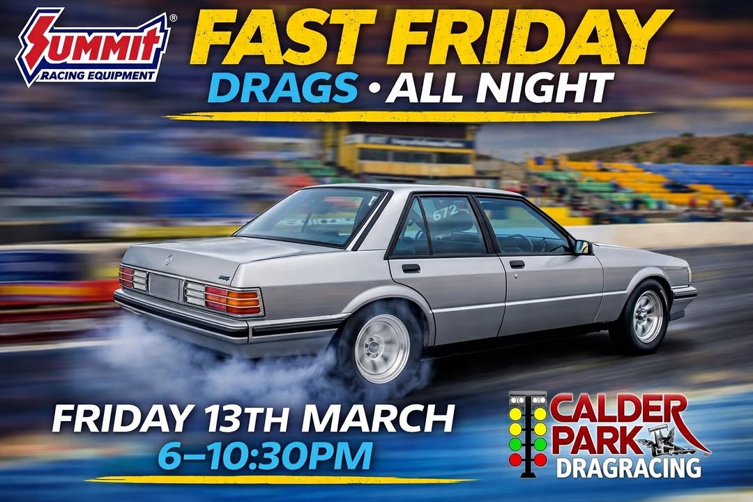 Fast Friday Drags — Muscle track day in Melbourne, VIC on Friday 13 March 2026