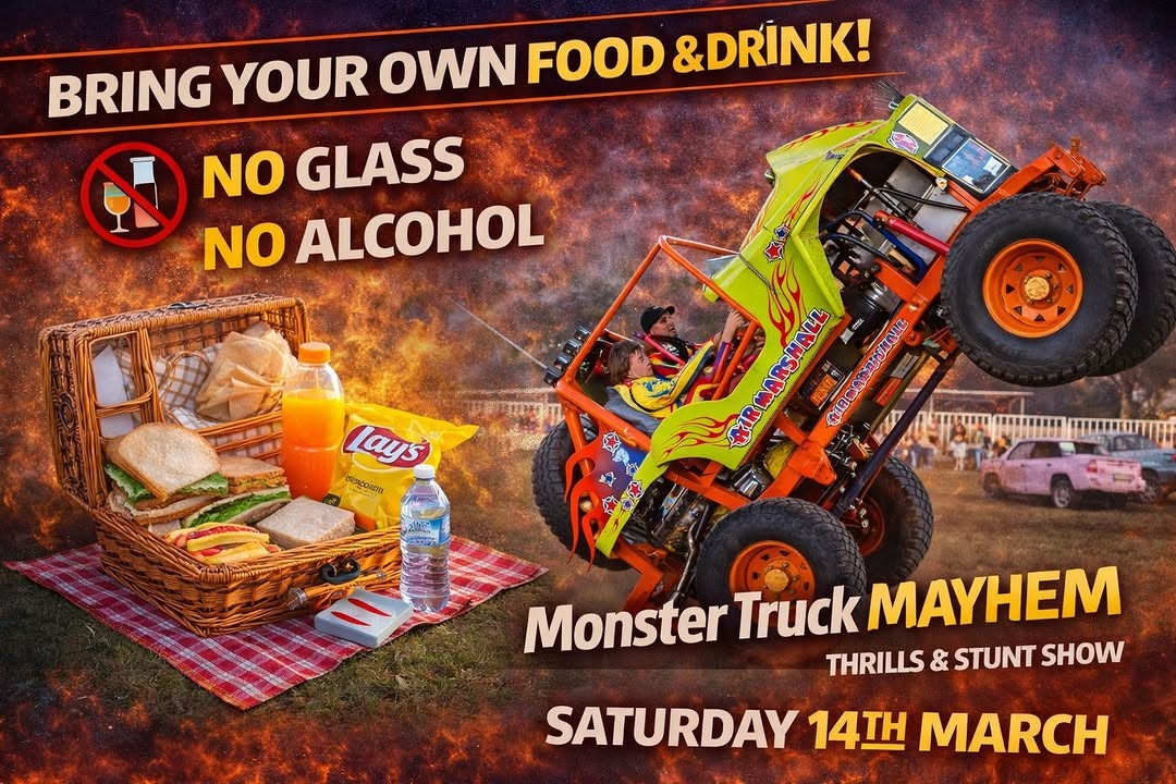 Monster Truck Mayhem Thrills & Stunt Show — spectator event in Sydney, NSW on Saturday 14 March 2026
