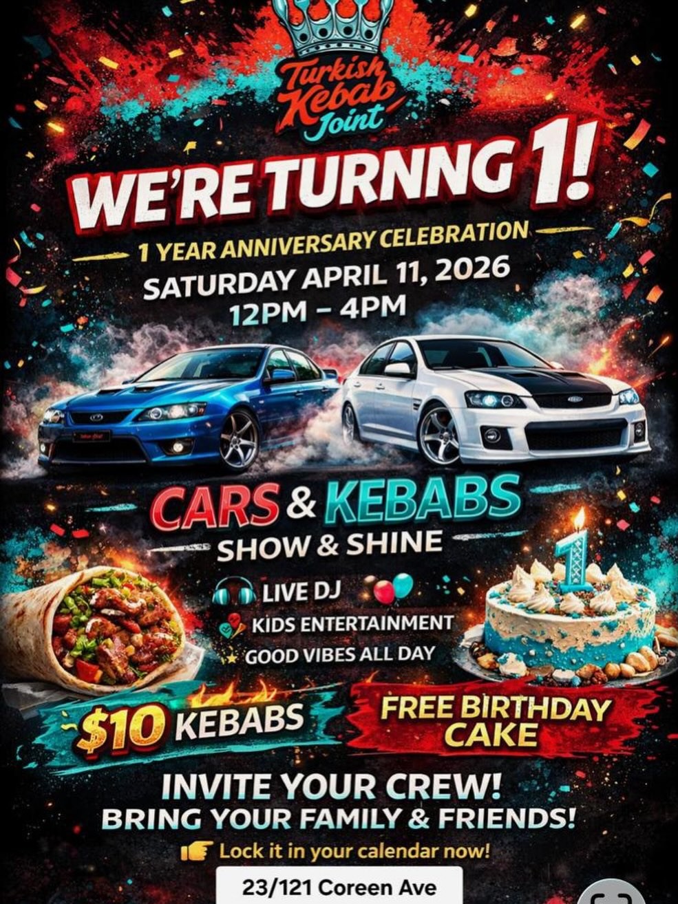 Cars & Kebabs Show & Shine — Muscle car meet in Sydney, NSW on Saturday 11 April 2026