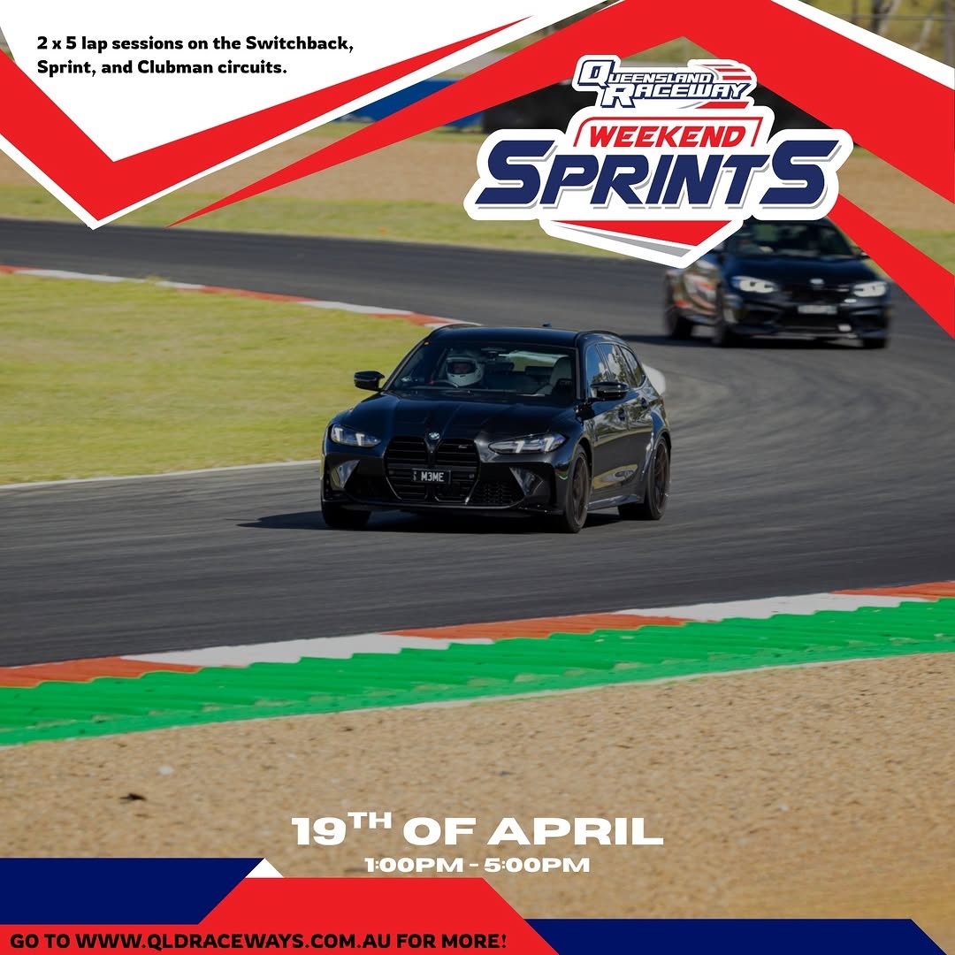 Weekend Sprints — Muscle track day in Brisbane, QLD on Sunday 19 April 2026