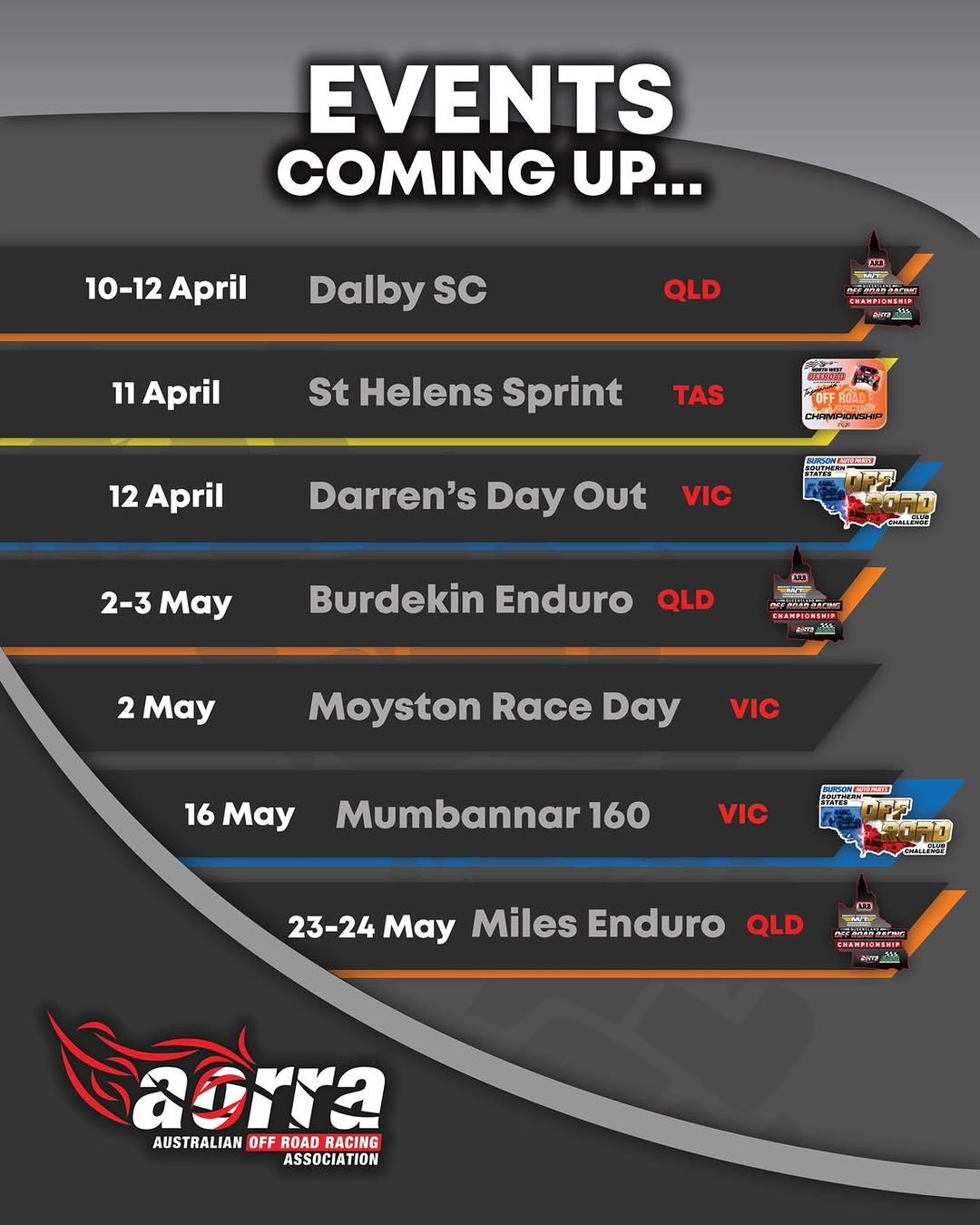 Dalby SC — 4x4 spectator event in Brisbane, QLD on Friday 10 April 2026