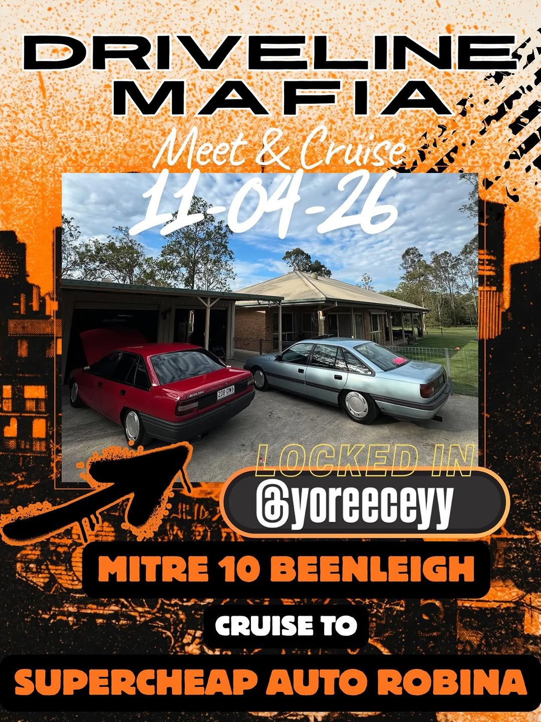 Driveline Mafia Meet & Cruise — Muscle car meet in Brisbane, QLD on Saturday 11 April 2026