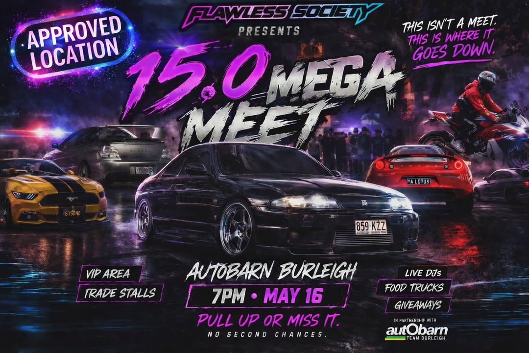 15.0 MEGA MEET — car meet in Gold Coast, QLD on Saturday 16 May 2026