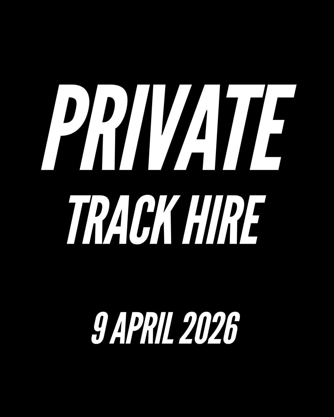 Private Track Hire — Muscle track day in Sydney, NSW on Thursday 9 April 2026