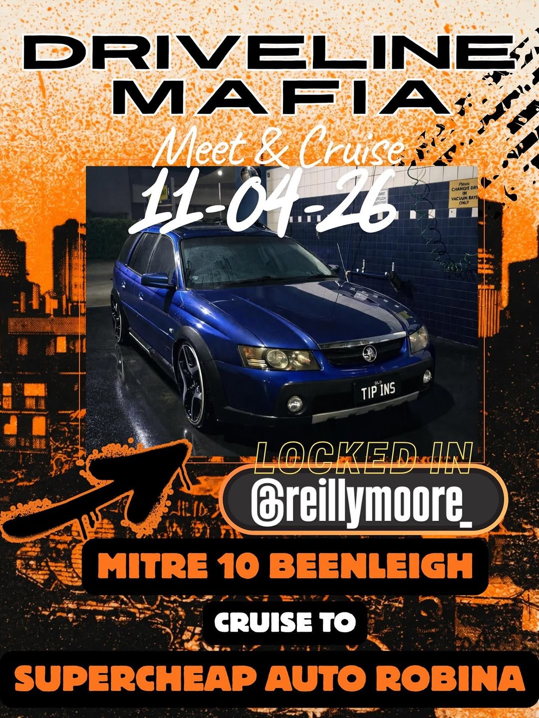 Driveline Mafia Meet & Cruise — JDM/Muscle car meet in Brisbane, QLD on Saturday 11 April 2026