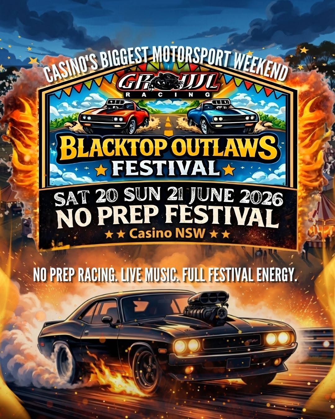 Blacktop Outlaws Festival — Classic/Muscle spectator event in Sydney, NSW on Saturday 20 June 2026