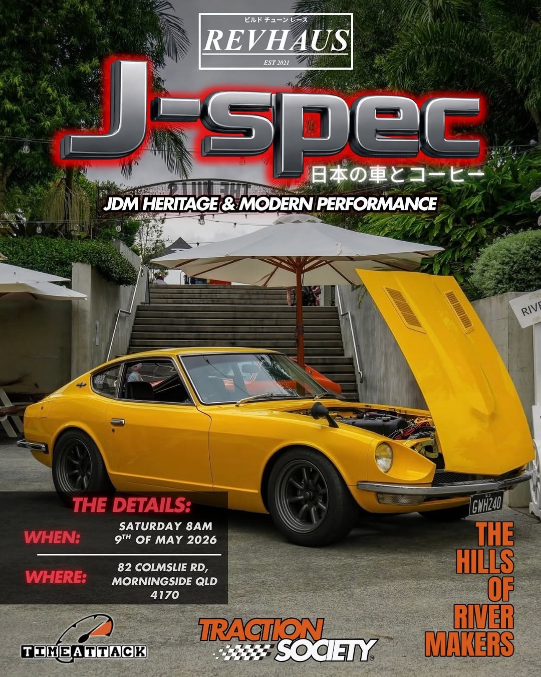 J-SPEC — JDM car meet in Brisbane, QLD on Saturday 9 May 2026
