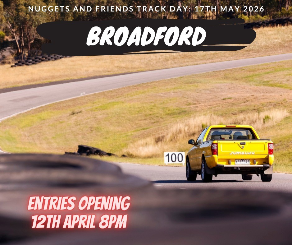 Nuggets and Friends Track Day flyer — VIC