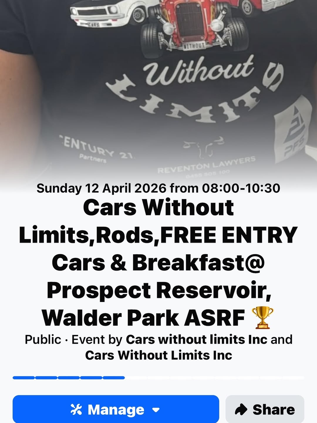 Cars Without Limits, Rods, Cars & Breakfast — Exotic car meet in Sydney, NSW on Sunday 12 April 2026