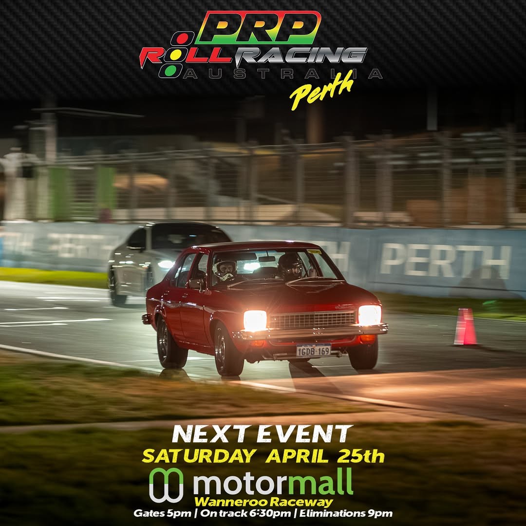 Roll Racing Perth — JDM/Muscle track day in Perth, WA on Saturday 25 April 2026