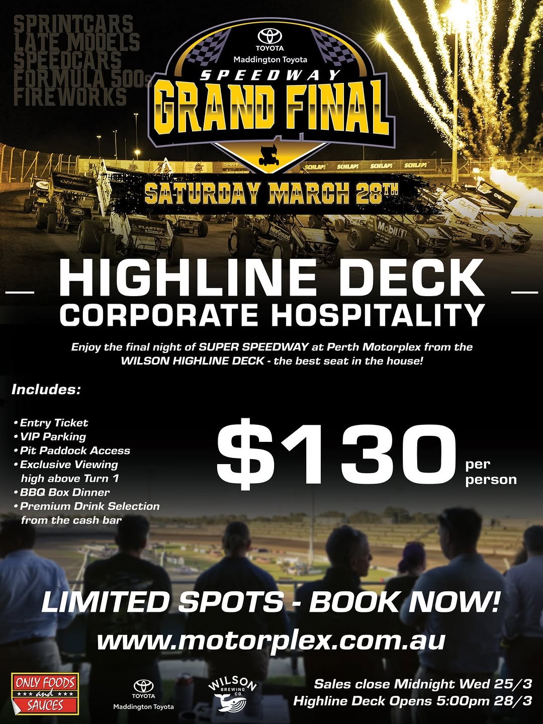 Maddington Toyota Speedway Grand Final — Muscle spectator event in Perth, WA on Saturday 28 March 2026