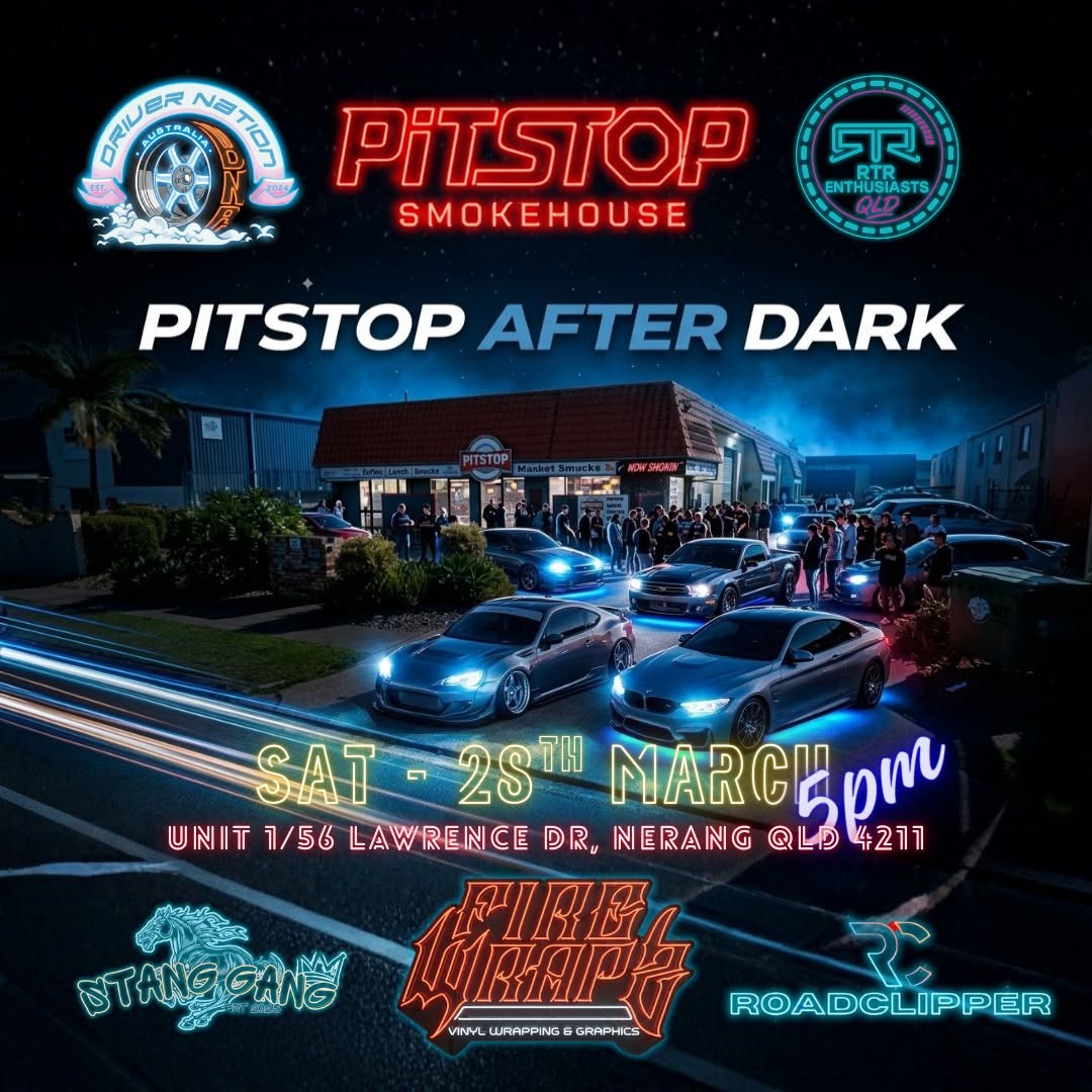 Pitstop After Dark — Muscle car meet in Brisbane, QLD on Saturday 28 March 2026