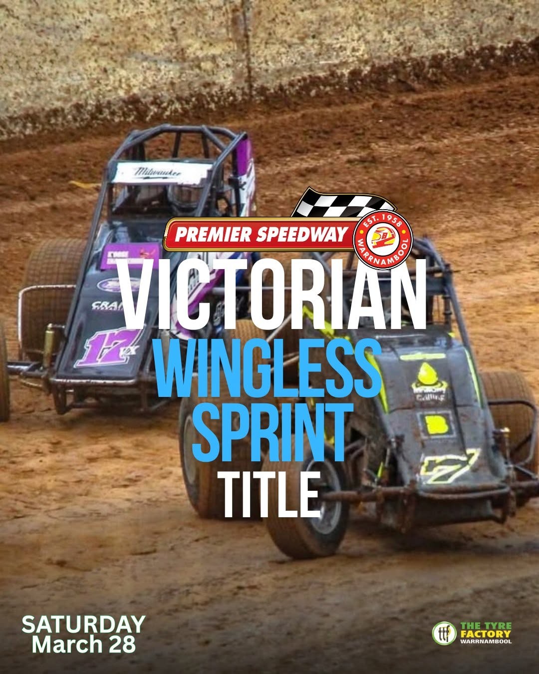 Victorian Wingless Sprint Title — Muscle spectator event in Melbourne, VIC on Saturday 28 March 2026
