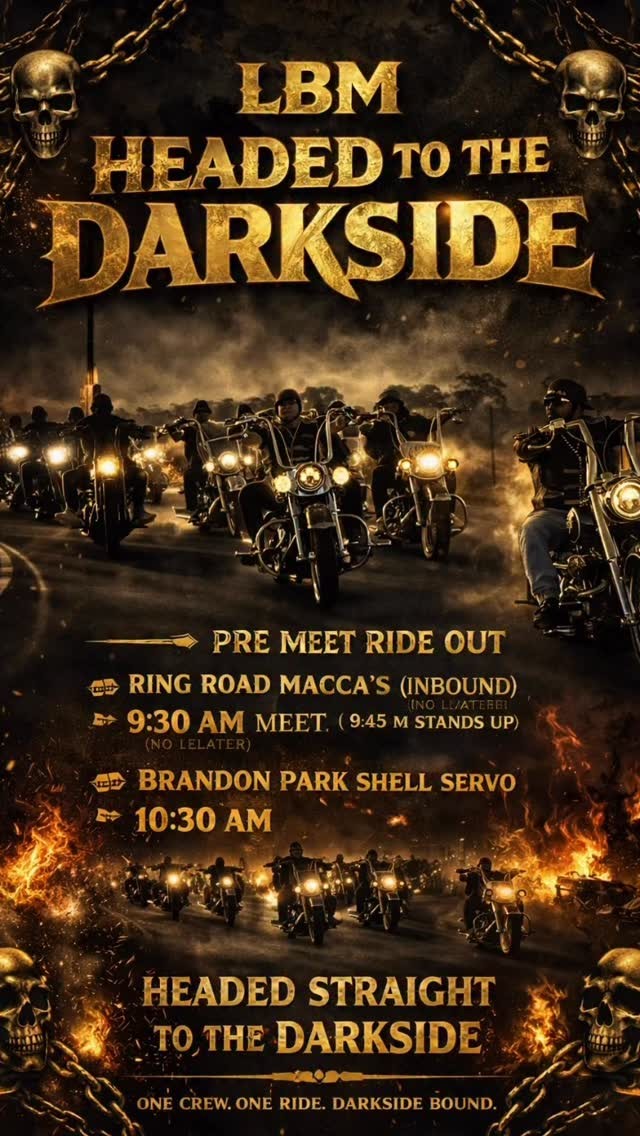 LBM Headed to the Darkside - Pre Meet Ride Out — car meet in Melbourne, VIC on Saturday 21 March 2026