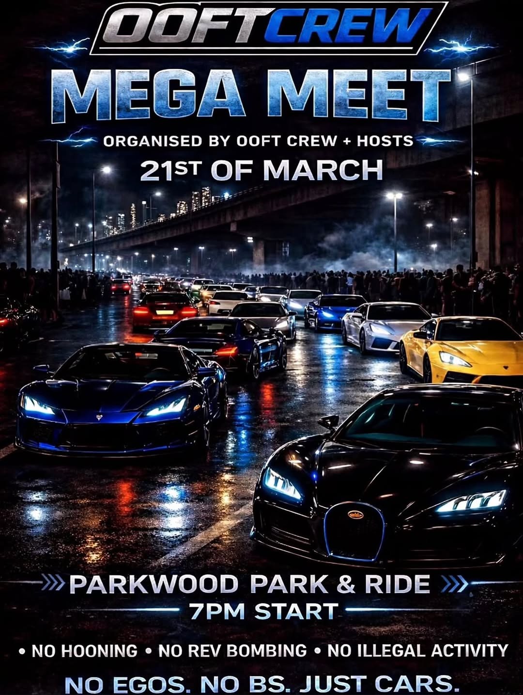 OOFT Crew Mega Meet — Muscle/Exotic car meet in Brisbane, QLD on Saturday 21 March 2026