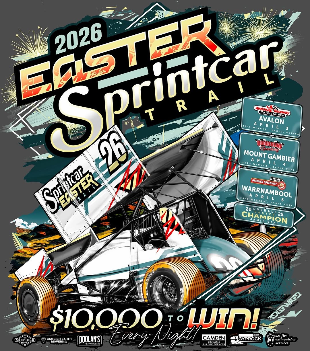 2026 Easter Sprintcar Trail — Muscle spectator event in Melbourne, VIC on Sunday 5 April 2026
