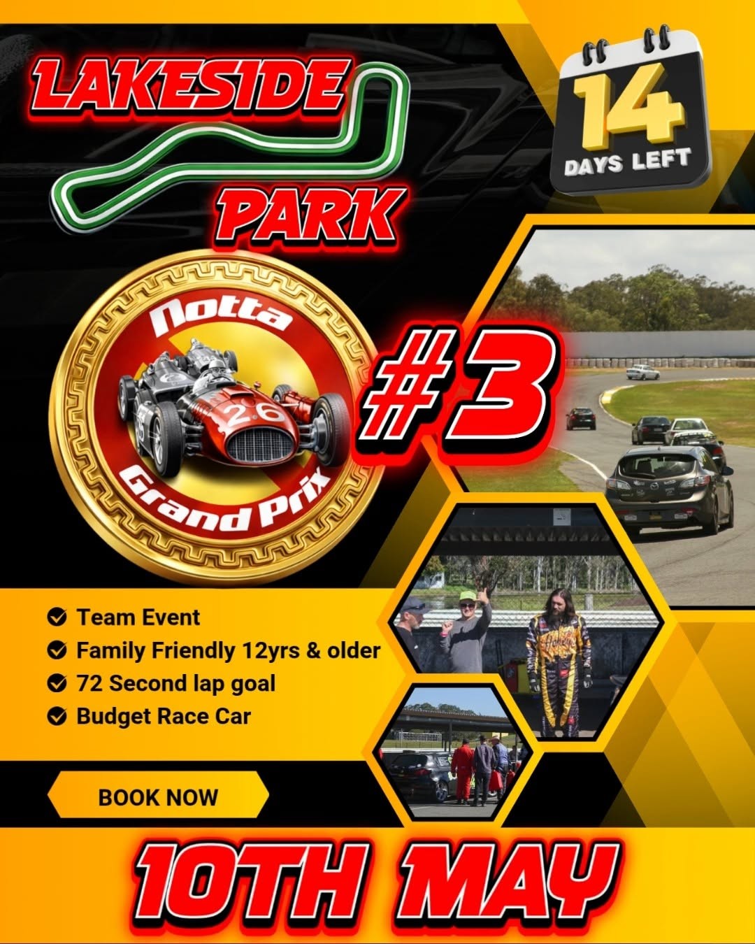 Notta Grand Prix #3 — Muscle track day in Brisbane, QLD on Sunday 10 May 2026