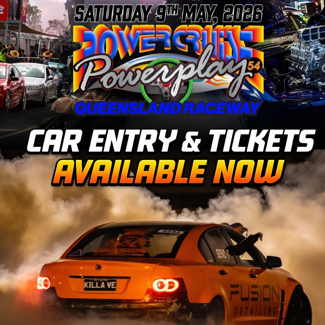 Powercruise 1 Day Powerplay #54 — Muscle track day in Brisbane, QLD on Saturday 9 May 2026