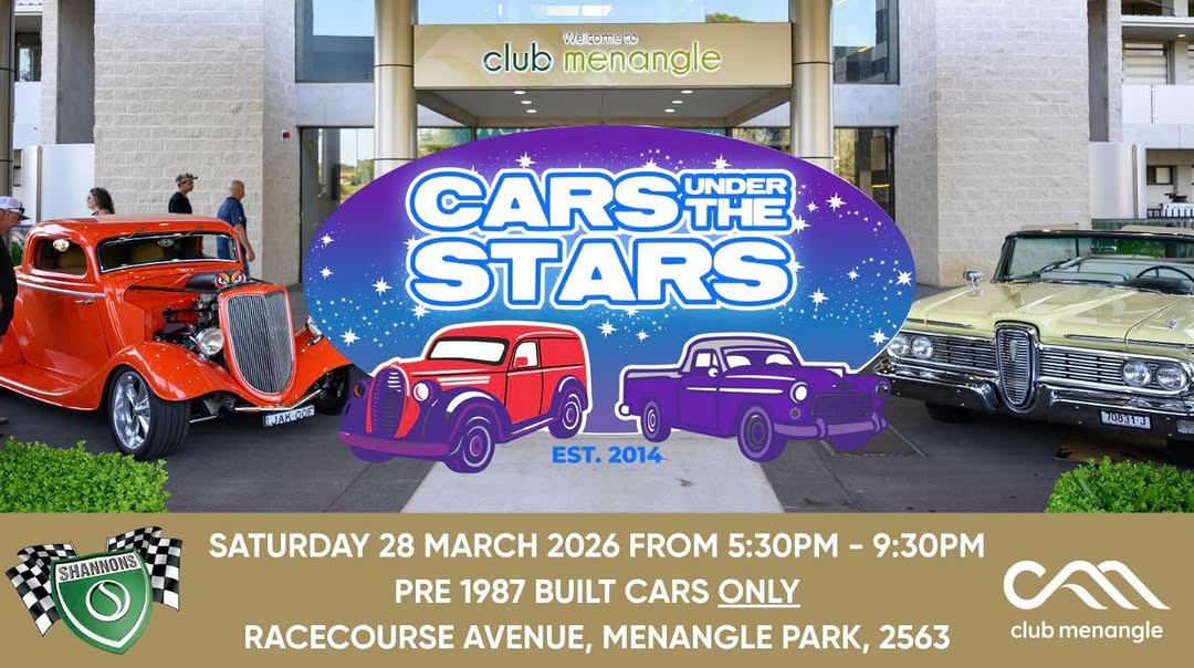 Cars Under The Stars — Classic car meet in Sydney, NSW on Saturday 28 March 2026