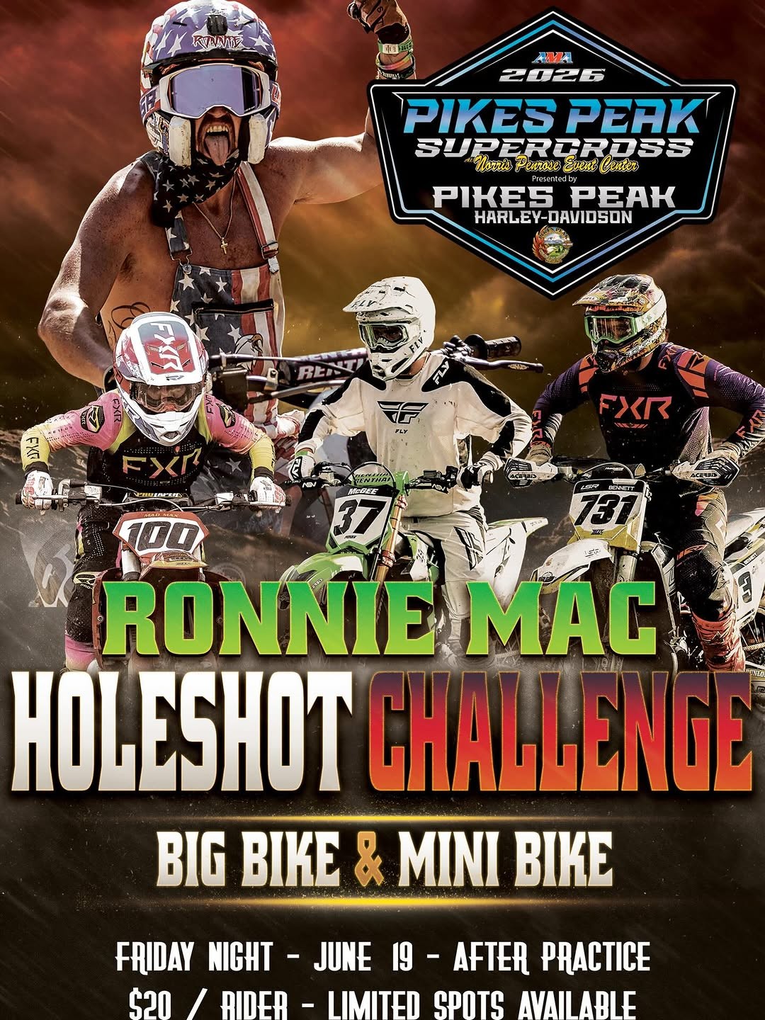 Ronnie Mac Holeshot Challenge flyer — International