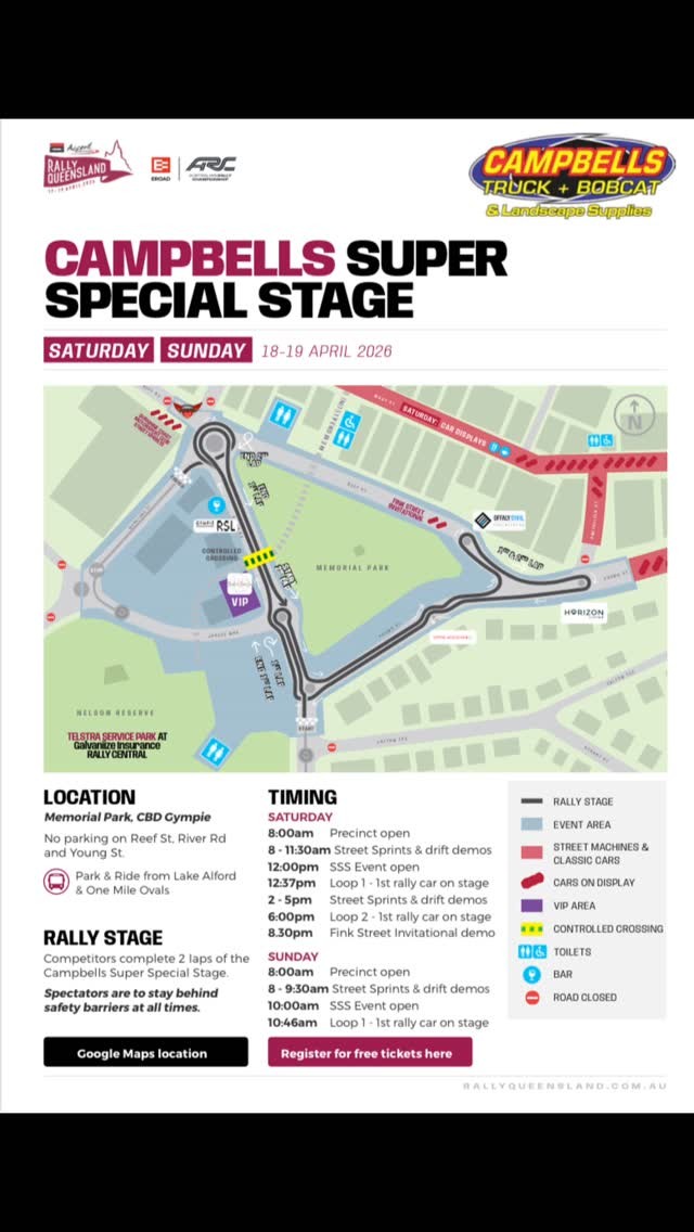 Campbells Super Special Stage — Classic/Muscle spectator event in Brisbane, QLD on Saturday 18 April 2026