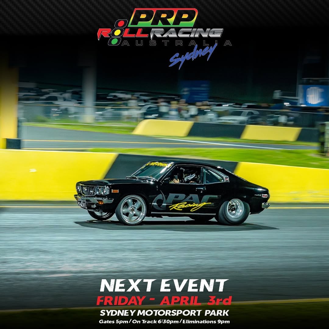 PRP Roll Racing Sydney — JDM/Muscle track day in Sydney, NSW on Friday 3 April 2026