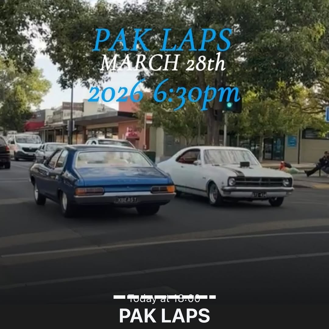 PAK LAPS — Muscle car meet in Geelong, VIC on Saturday 28 March 2026