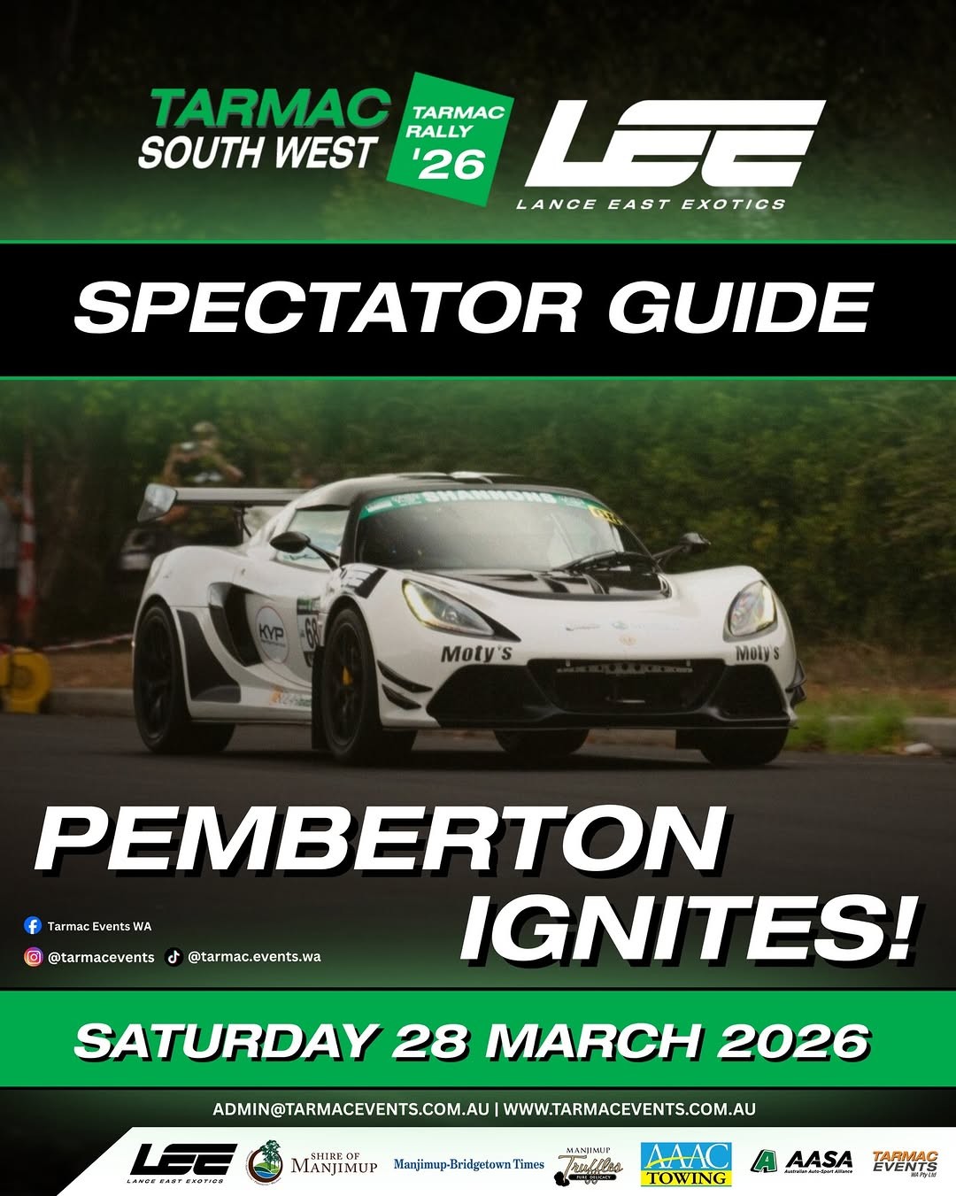 Tarmac South West '26: Pemberton Ignites! — Exotic spectator event in Perth, WA on Saturday 28 March 2026