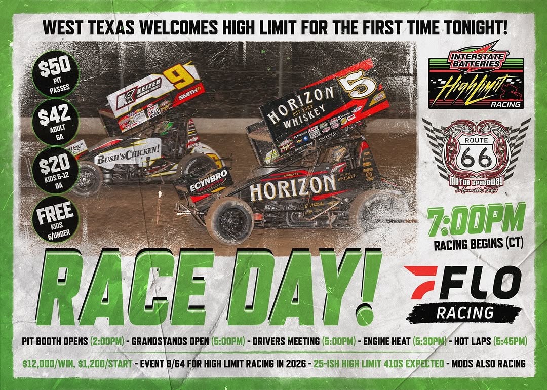 High Limit Racing at Route 66 Motor Speedway — spectator event in International on Friday 27 March 2026