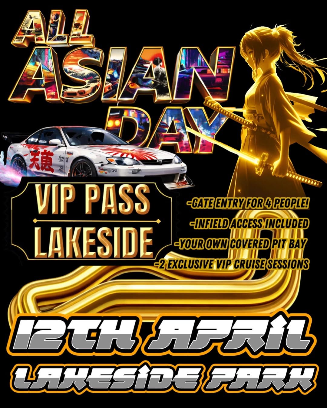 All Asian Day — JDM track day in Brisbane, QLD on Sunday 12 April 2026
