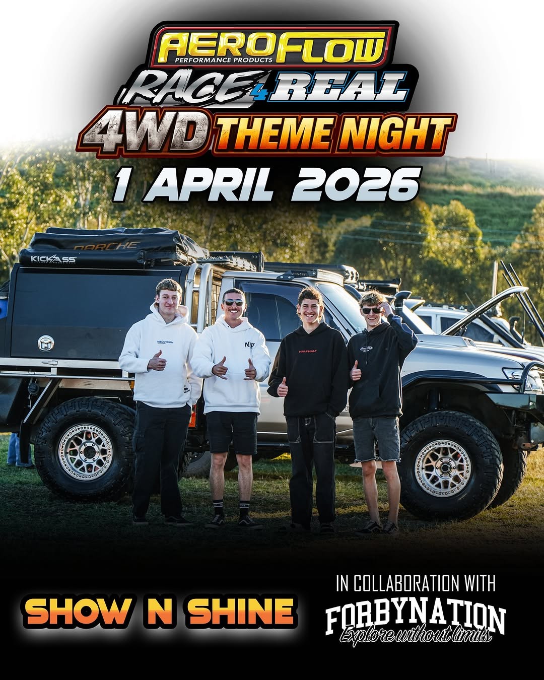 Aeroflow Race 4 Real 4WD Theme Night — 4x4 track day in Sydney, NSW on Wednesday 1 April 2026